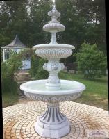 gartenbrunnen kaskadenbrunnen mit löwenkopf